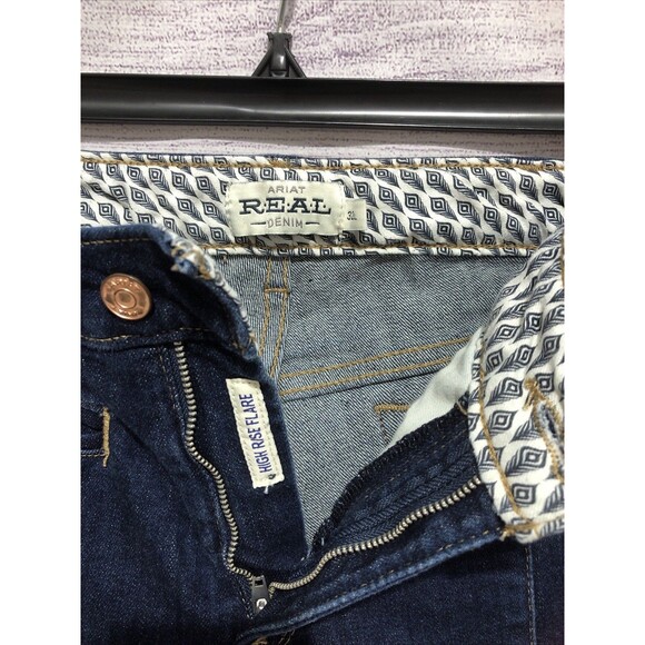ARIAT R.E.A.L High Rise ALEXA  Flare Jeans Dk Wash 10041112 EUC 32 X 34.5 32L - Picture 3 of 7